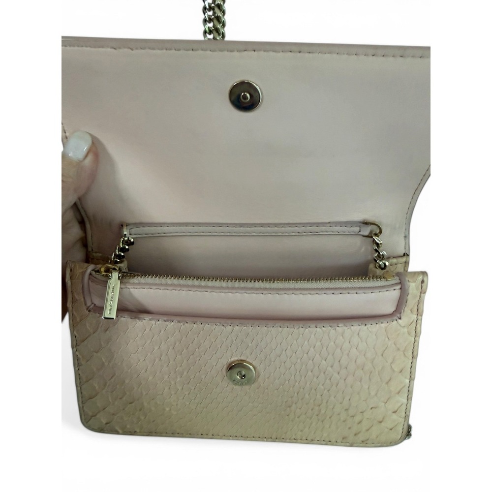 Versace Medusa Python Wallet On Chain Crossbody Bag Nude Peach WOC - Picture 9 of 16